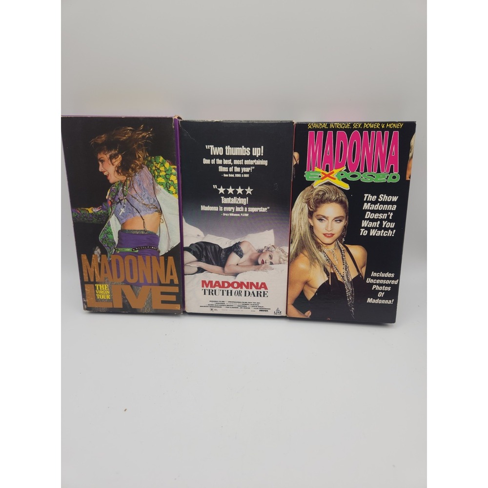 Madonna - VHS Lot - The Virgin Tour- Truth Or Dare- Madonna Exposed